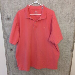 Tommy Bahama Mens 3XL Pink Short Sleeve Polo Shirt Marlin Golf